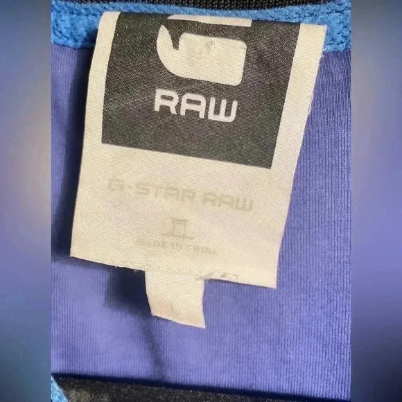 G  Star Raw Men's Jacket "Jack Vest SW" Soft Shell Lined Blue Ctn Zippers Pkts L - Picture 3 of 5